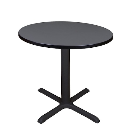 Cain Round Tables > Breakroom Tables > Cain Square & Round Tables, Wood, Metal Top, Grey TB30RNDGY